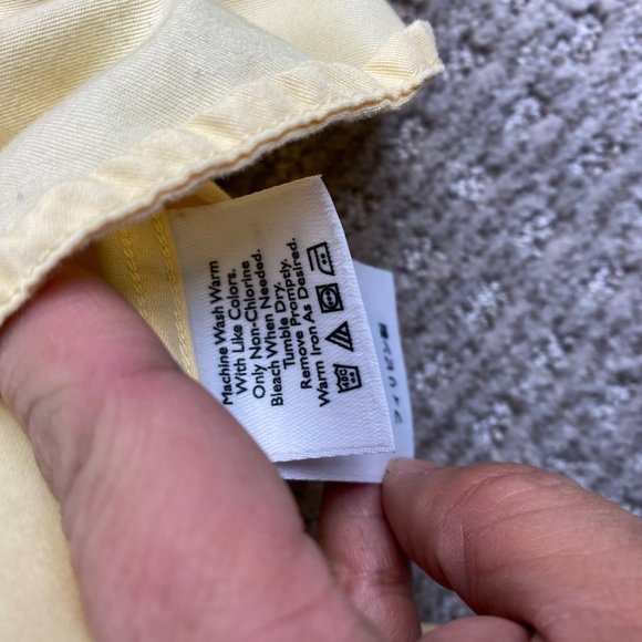 Eddie Bauer Shirt Men Medium M Yellow Button Down Short Sleeve Casual Pocket - Picture 6 of 12